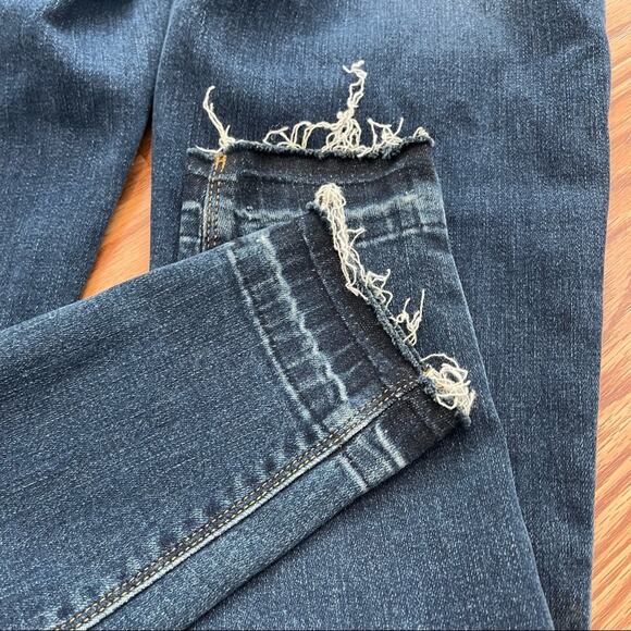 Spanx Distressed Skinny Denim Leggings Raw Hem Size Small - Picture 6 of 12
